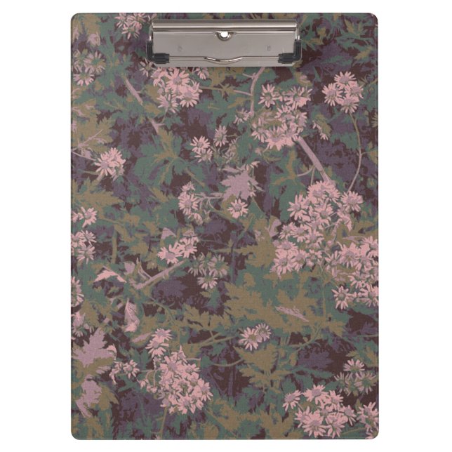 Flowers, leafs, and camouflage clipboard (Front)