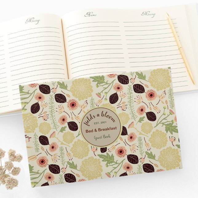 Flowers Leaves Vacation Rental Bed & Breakfast Guest Book (Flowers Leaves Vacation Rental Bed & Breakfast Guest Book from Jenn Steffen for Studio Posies.)