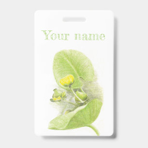 Flowers lilies ID badge