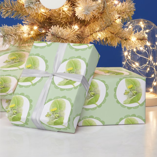 Flowers lilies wrapping paper (Holidays)