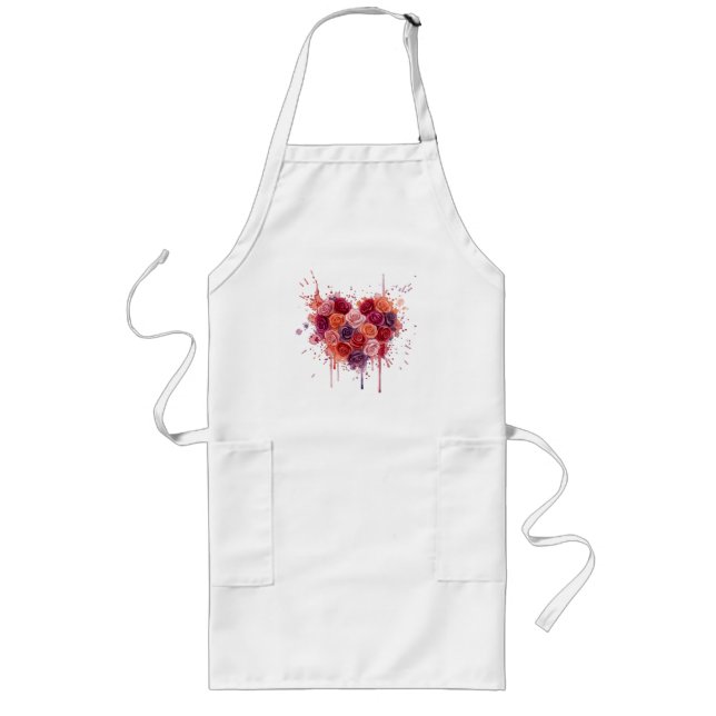 Flowers Long Apron (Front)