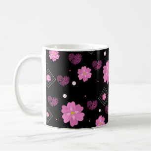 Flowers Love Valentine Pattern Coffee Mug