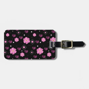 Flowers Love Valentine Pattern Luggage Tag