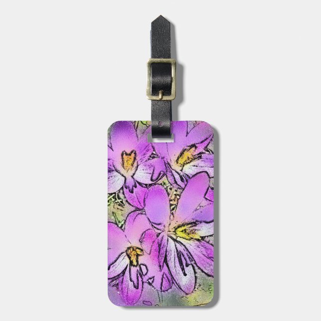 FLOWERS LUGGAGE TAG (Front Vertical)