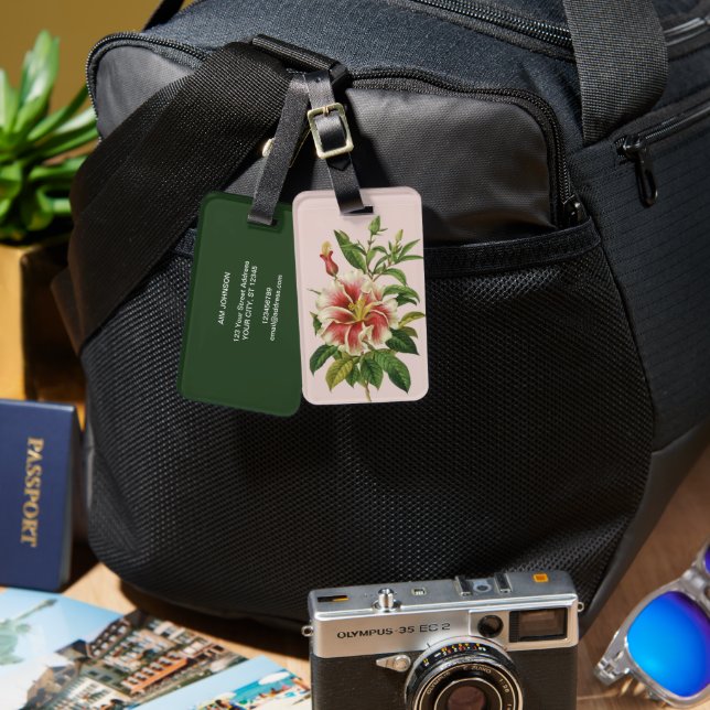 Flowers   luggage tag (Front & Back)