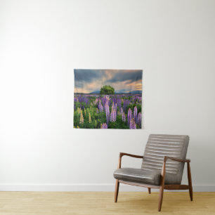 Flowers   Lupine Field in New Zealand Tapestry