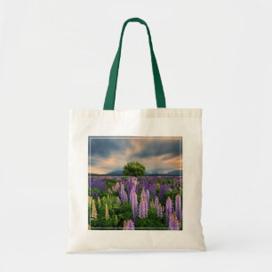 Flowers Lupine Field in New Zealand Tote Bag