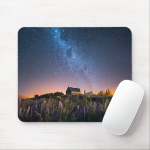 Flowers Lupines Blooming Lake Tekapo New Zealand Mouse Mat