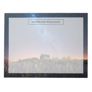 Flowers   Lupines Blooming Lake Tekapo New Zealand Notepad