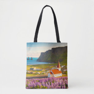 Flowers Lupines in Bloom Southern Iceland Tote Bag