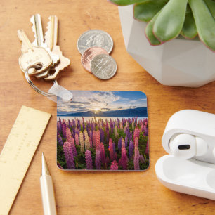Flowers Lupines New Zealand Key Ring