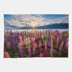 Flowers   Lupines New Zealand Tea Towel