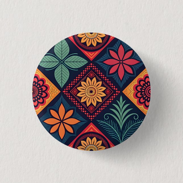Flowers Magic Pattern 3 Cm Round Badge (Front)