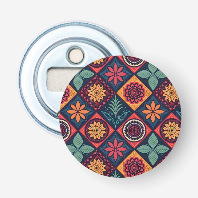 Flowers Magic Pattern Bottle Opener (Front)