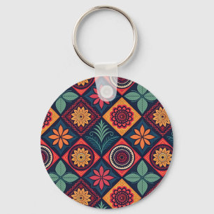 Flowers Magic Pattern Key Ring