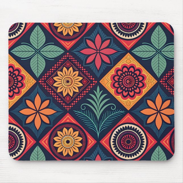 Flowers Magic Pattern Mouse Mat (Front)