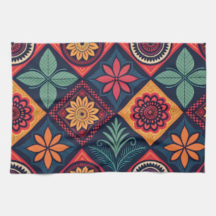 Flowers Magic Pattern Tea Towel