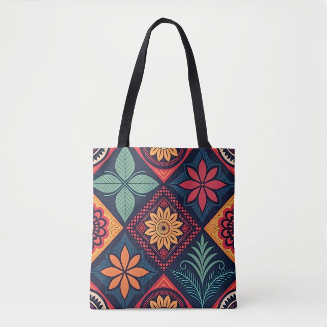 Flowers Magic Pattern Tote Bag (Front)