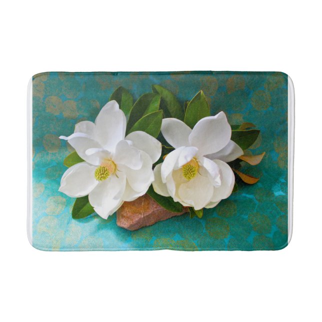 Flowers | Magnolia Flower Bath Mat (Front)