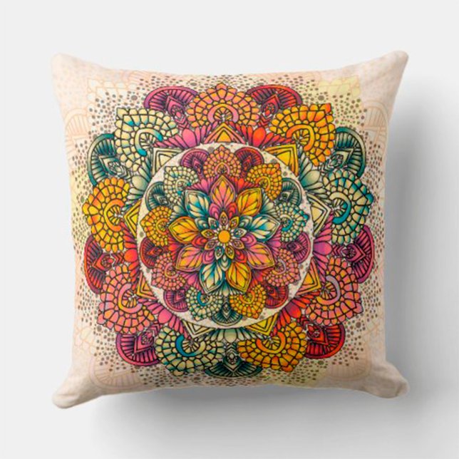 Flowers mandala  cushion (Creator Uploaded)