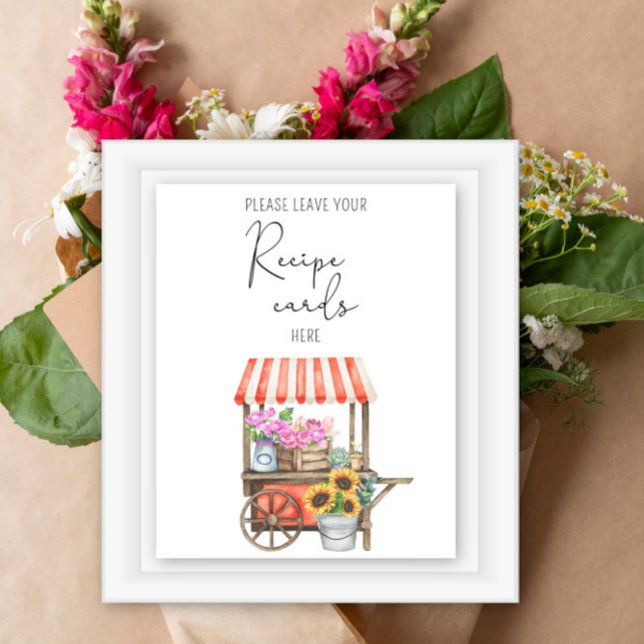 Flowers market - Your recipe card here poster (Creator Uploaded)