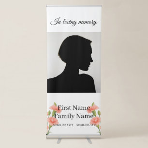 Flowers memorial retractable banner