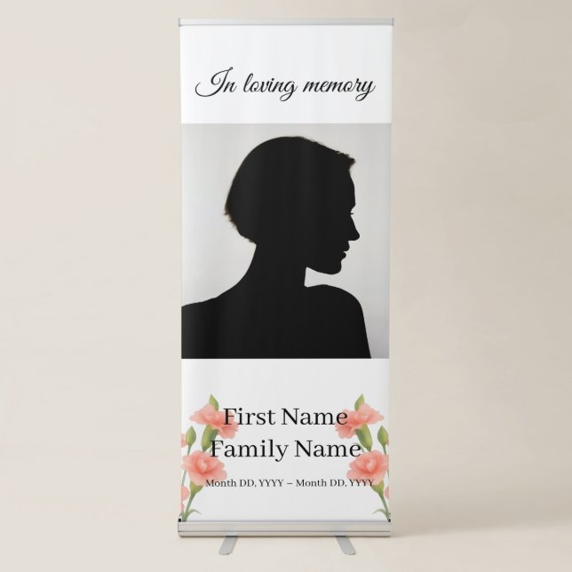 Flowers memorial  retractable banner (Front)