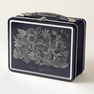 Flowers Metal Lunch Box