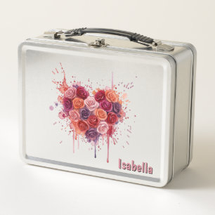 Flowers Metal Lunch Box