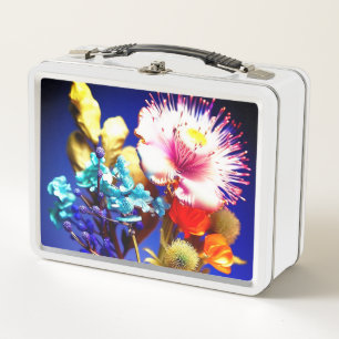 Flowers Metal Lunch Box