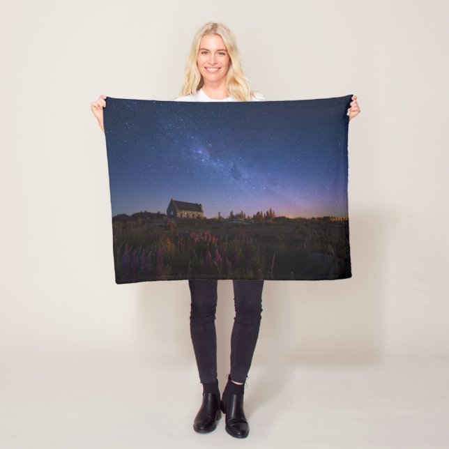 Flowers | Milky Way New Zealand Fleece Blanket (In Situ)