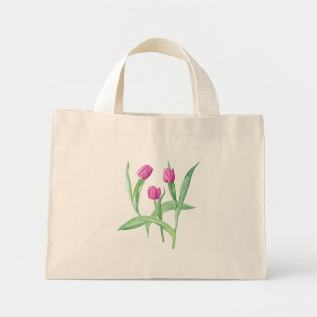 flowers mini tote bag (Front)