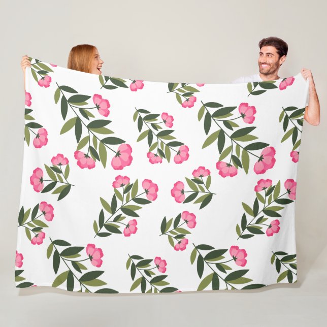 Flowers Modern and Fresh Pattern Fleece Blanket (In Situ)