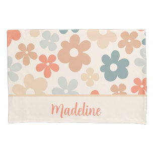 Flowers Modern Cute Design Personalized Gift Name Pillowcase