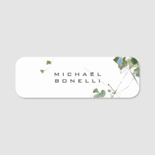Flowers Modern Own Name Professional Tag