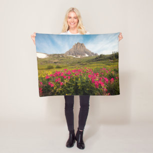 Flowers Montana's Glacier National Park Fleece Blanket