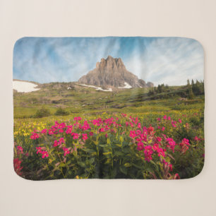 Flowers Montana's Glacier National Park Sherpa Blanket