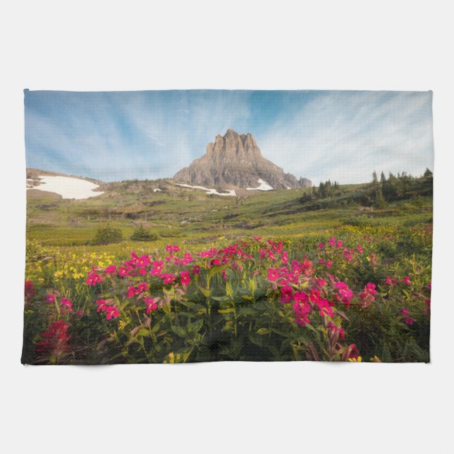 Flowers | Montana's Glacier National Park Tea Towel (Horizontal)