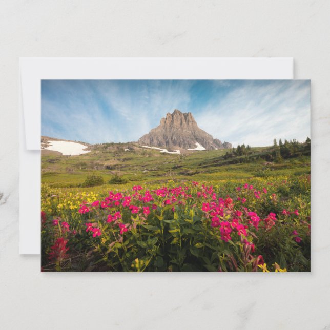 Flowers | Montana's Glacier National Park Thank You Card (Front)