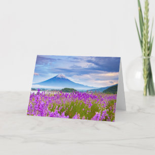 Flowers   Mount Fugi Japan Card