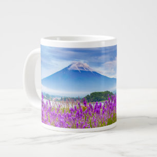 Flowers   Mount Fugi Japan Large Coffee Mug