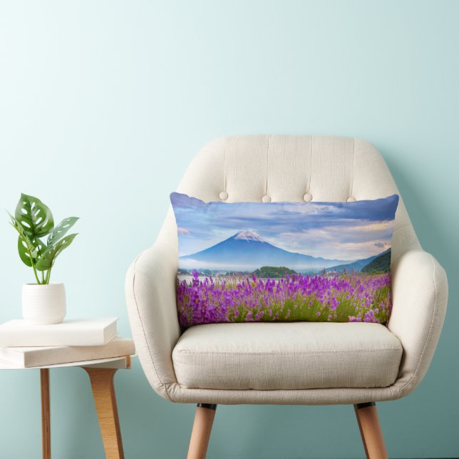 Flowers | Mount Fugi Japan Lumbar Cushion (Chair)