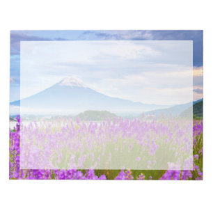 Flowers Mount Fugi Japan Notepad