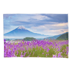 Flowers   Mount Fugi Japan Pillowcase