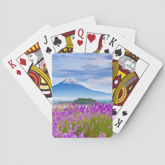 Flowers | Mount Fugi Japan Playing Cards (Back)