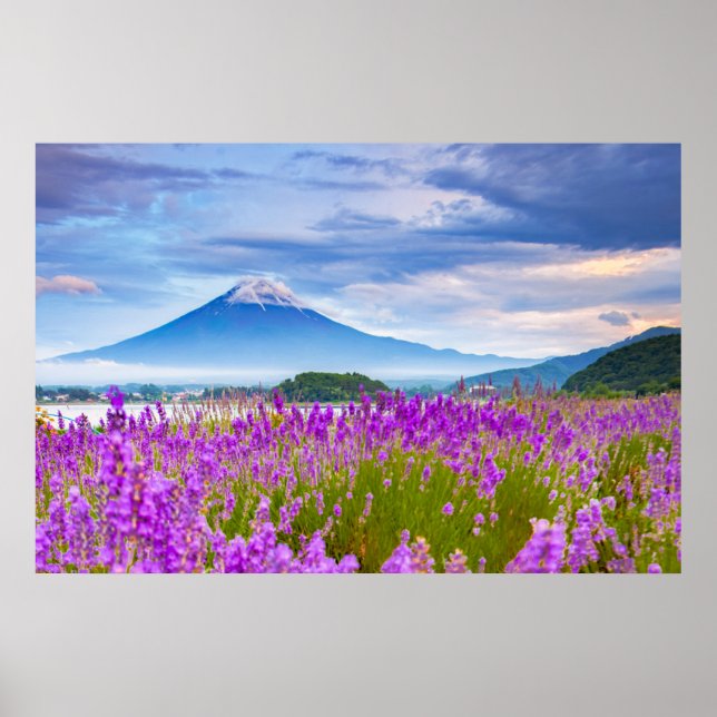 Flowers | Mount Fugi Japan Poster (Front)