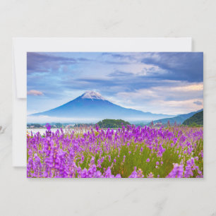 Flowers Mount Fugi Japan Thank You Card