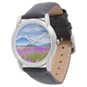 Flowers Mount Fugi Japan Watch