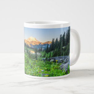 Flowers   Mount Rainier National Park Large Coffee Mug