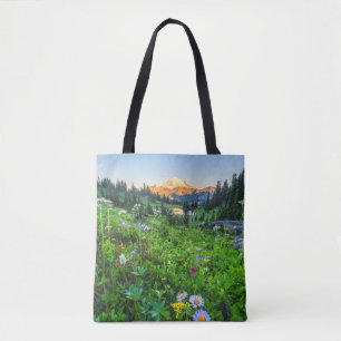 Flowers Mount Rainier National Park Tote Bag